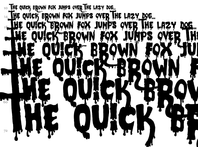 JMH Crypt font waterfall